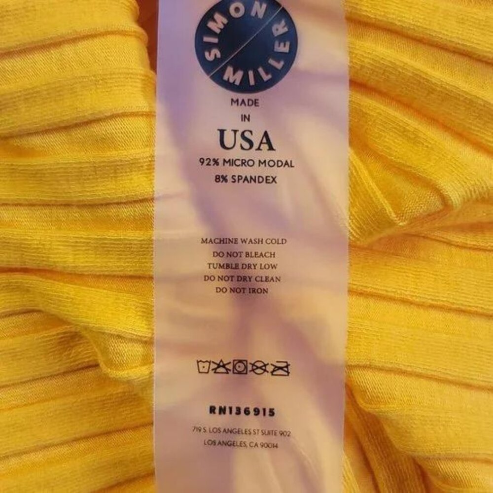 Simon Miller Yellow Ribbed Tank Top - Picture 7 of 8